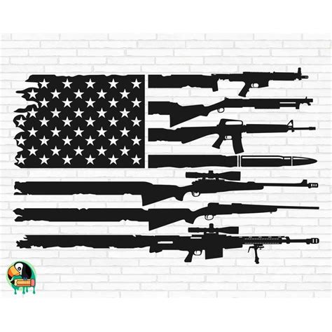 American Gun Flag Svg Guns Us Flag Svg Patriotic Svg Dist Inspire