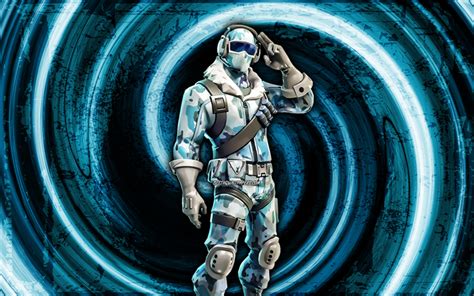 Download Wallpapers K Frostbite Blue Grunge Background Fortnite Vortex Fortnite Characters