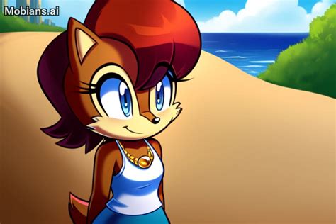 Sally Acorn At The Beach By Sonichedgehog02 On Deviantart