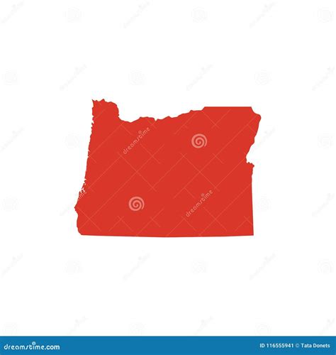 Oregon Map Silhouette Royalty Free Cartoon 114595955
