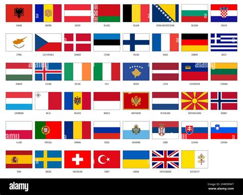 Europe Vector National Flag Collection Stock Vector Image And Art Alamy