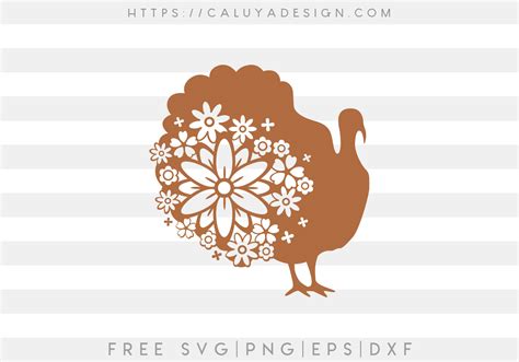 Free Turkey Thanksgiving SVG, PNG, EPS & DXF by Caluya Design