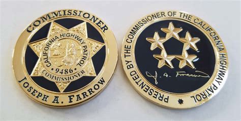 Chp Commissioner Farrow Coin Centurion Coin And Emblem