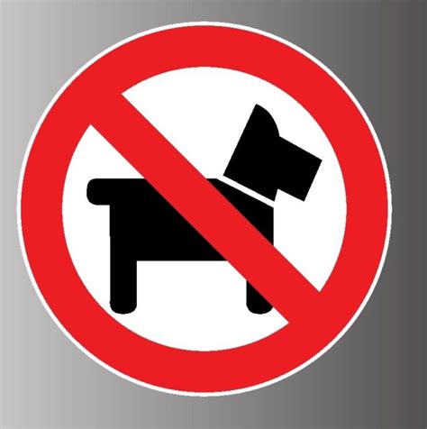 She was company, and he could talk to her. Prohibited No pets dog allowed sign - sticker decal cling ...