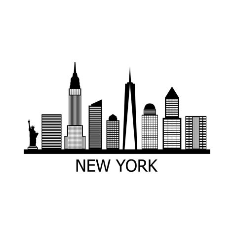 New York Skyline Illustrated On Background 1967027 Vector Art At Vecteezy