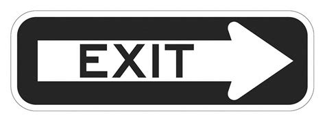 Lyle Exit Sign For Parking Lots Sign Legend Exit 6 In X 18 In