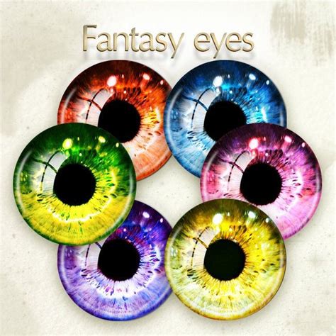 Eyes Fantasy Printable Eyes Realistic Irides Download For Mini Etsy