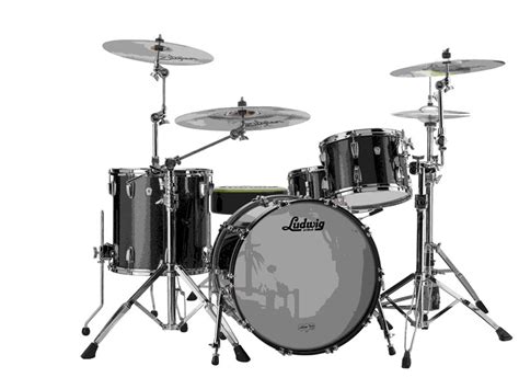 Ludwig Classic Maple In Black Sparkle Ludwig Drums Gak