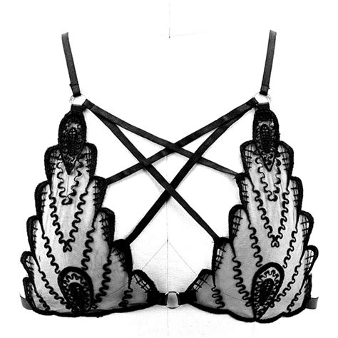 Sexy Lace Bralette Sheer Caged For Women Bralette Tops See Through Bra