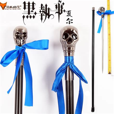 Black Butler Charr Hand Sword Skull Cane Sword Anime Sword Cos