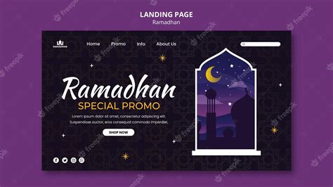 Premium Psd Ramadan Landing Page Template Illustrated