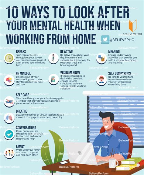 10 ways to look after your mental health when working from home believeperform the uk s