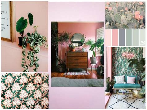 Mood Board Pink And Green Love Affair In Home Design Green Interior