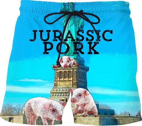 Jurassic Pork Giant Pigs T Shirt Huge Pigs On Statue Of Liberty