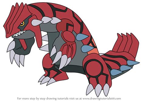 How To Draw Groudon From Pokemon Pokemon Step By Step