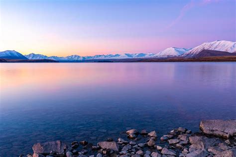 Lake Tekapo Mountain Landscape South Island New Zealand Sunset 5010059