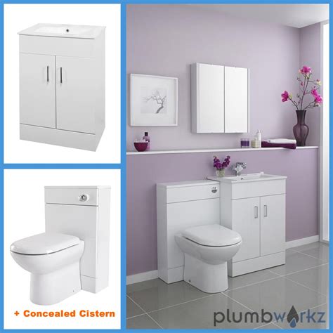 Shop a wide range of bathroom vanity units online at plumbworld! Bathroom Furniture Suite Vanity Unit Cabinet Toilet Basin ...