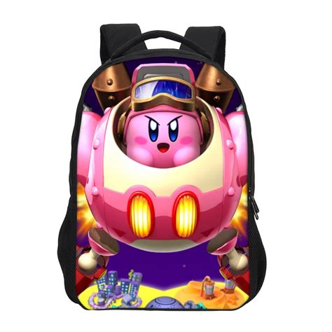 Veevanv New Kirby Study Backpack Fashion 3d Printing Kirby Bookbag Cute