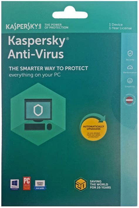 Kaspersky Antivirus 2018 1 Pc 1y Renew 1aee