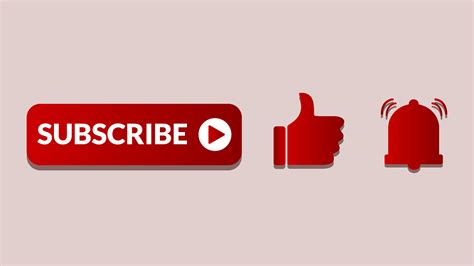 Illustration Of Subscribe Button Like And Notification Bell Icon