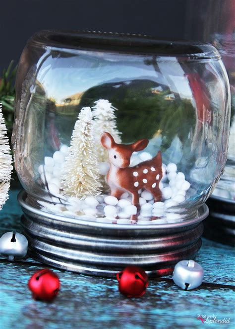 Mason Jar Snow Globe Quick And Easy Diy Holiday Craft Idea Easy
