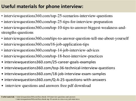 Top 10 Phone Interview Questions And Answers