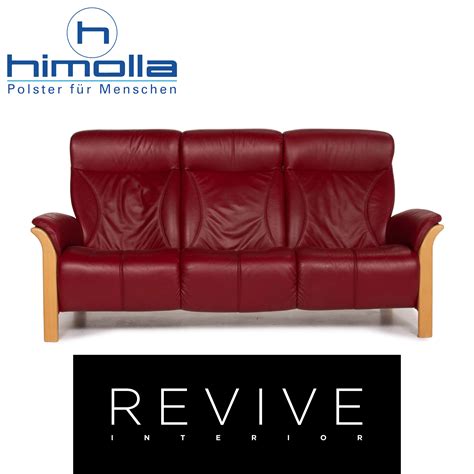 Die dreisitzer sofas von flexform. Himolla Leder Sofa Rot Dreisitzer Couch #15627 | eBay