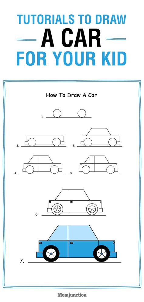 Simple Car Simple Drawing For Kids Step By Step Draw A Bunny In 6