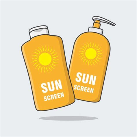 Premium Vector Sunscreen Cream Bottle And Sunscreen Spray Cartoon