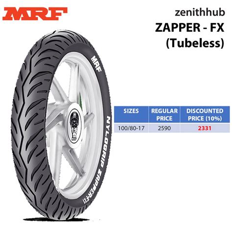 Compare mrf tyre prices online along with specifications and user reviews. MRF Zapper FX Motorcycle Tire - Zenith Hub
