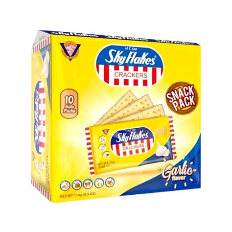 My San Sky Flakes Crackers Snack Pack Garlic Flavor 250g Shopifull