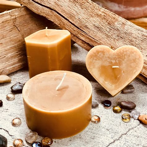 100 Pure Beeswax Heart Shaped Candle Large 4 Heart Candle Unique Heart