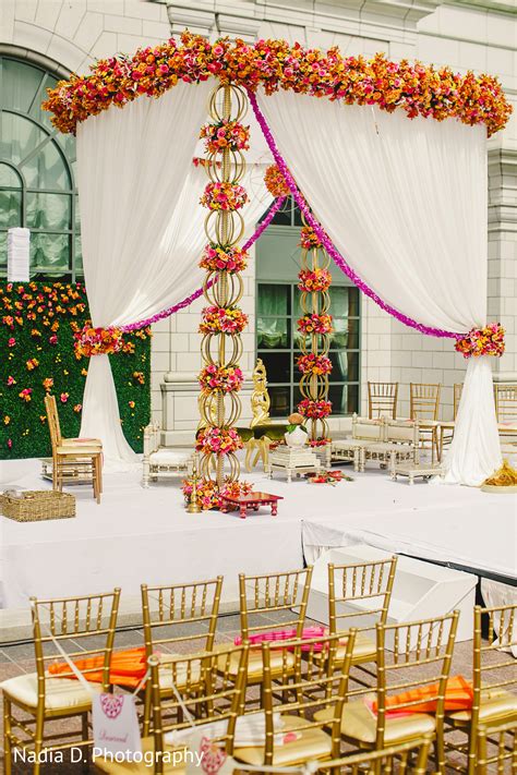 Indian Wedding Reception Floral And Decor 549
