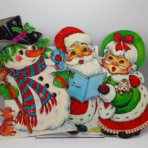 At $9 each, the net auction price per piece, these can be considered a very good buy. Vintage Cardboard Christmas Decorations Santa Mrs Claus ...