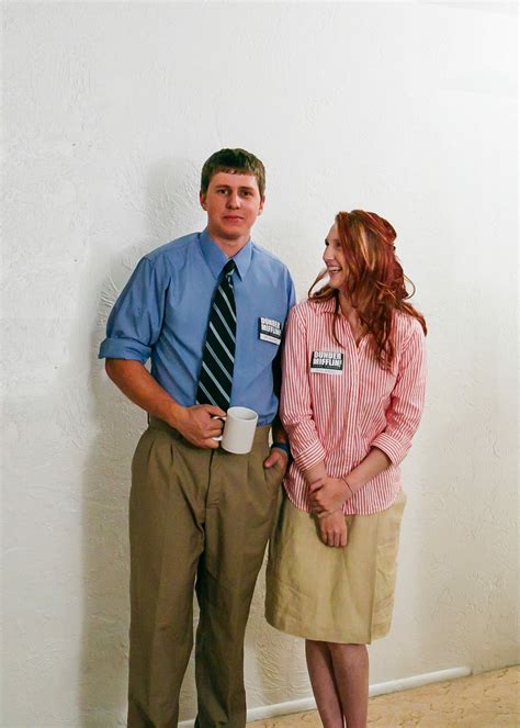 Pam Beesly And Jim Halpert From The Office Halloween Costume Office Halloween Costumes