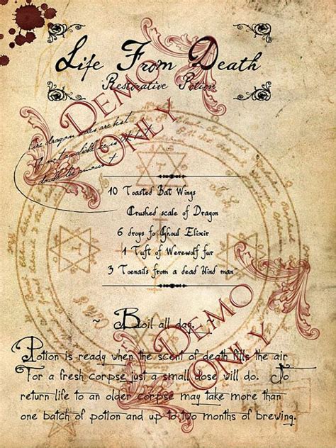 Grimoire Spell Herbal Magic Witch And Book Of Shadows Pages Practical Magic Dark Magic