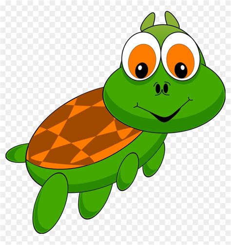 Cartoon Turtle With Red Hat Moving Turtle Animation Free