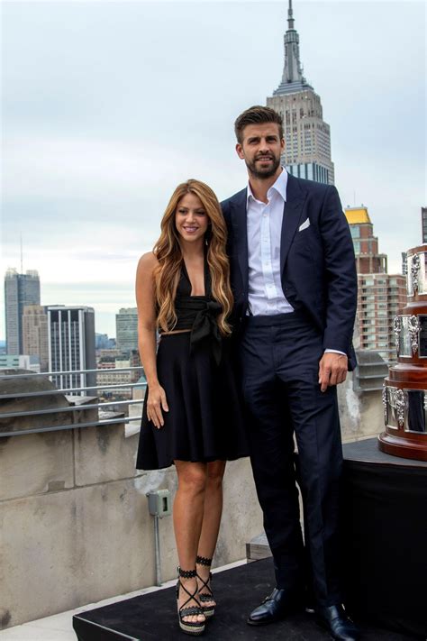 They have been together since 2010; SHAKIRA and Gerard Pique at Davis Cup Presentation in New ...