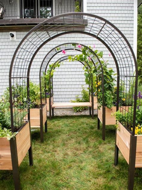 Gardeners Supply Company Arch Trellis For Elevated Planter Box X