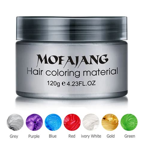 Mofajang Hair Wax 120g Silver Grandma Grey Hair Pomade Disposable Fashion Hair Styling Clay