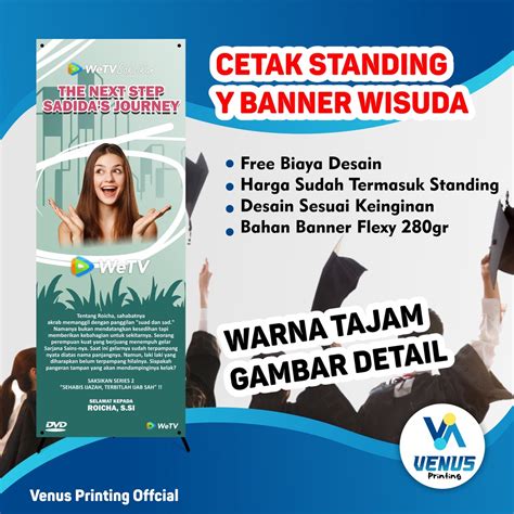 Jual Cetak X Banner Wisuda Y Banner Wisuda MMT Banner Spanduk Sudah Termasuk Standing Free