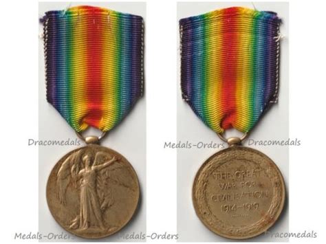 Britain Ww1 Victory Interallied Military Medal Cameronians Scottish