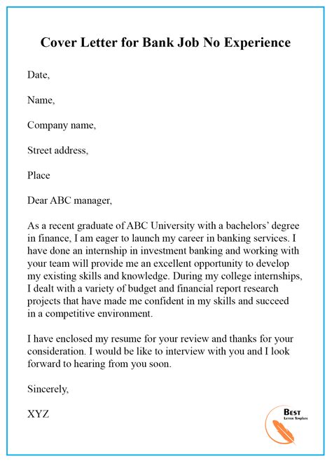 Maybe you would like to learn more about one of these? Cover Letter Template for Bank Teller - Format, Sample ...