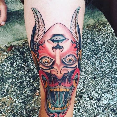 6ix9ine's 5 tattoos & their meanings. Demon Girl by Mark VanNess at Triple Crown Tattoo in Austin, TX. : tattoos