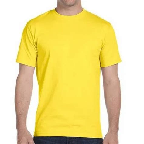 Polyester Mens Yellow Round Neck Dri Fit T Shirt At Rs 110piece In