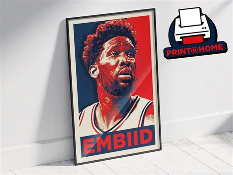 Joel Embiid Poster Digital Download Philadelphia 76ers Art Etsy