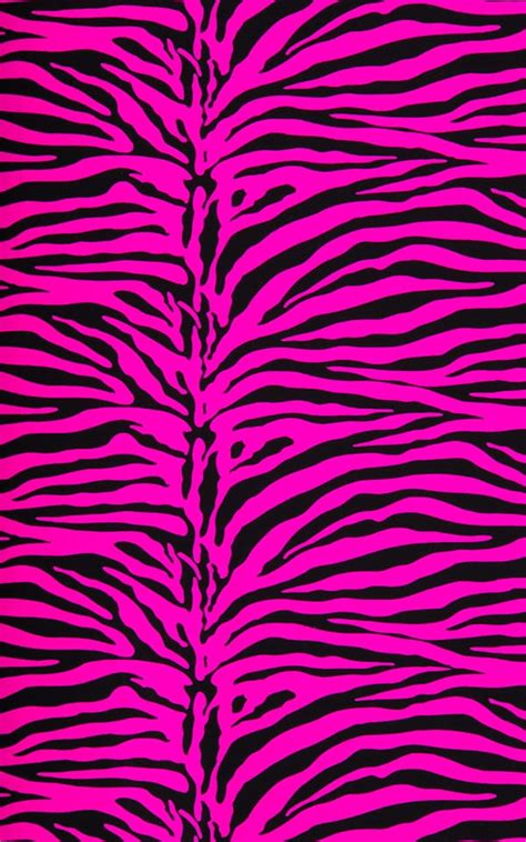 Neon Pink Black Zebra Tricot Nylon Lycra Print