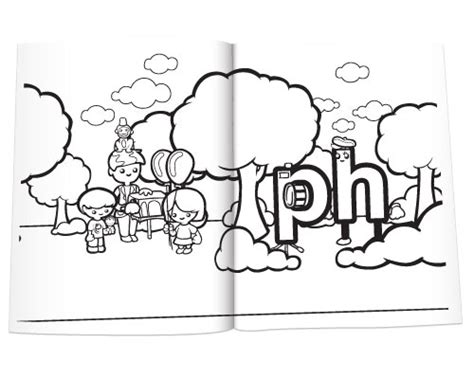 Preschool students can use the coloring pages related professions on this page. Meet the Phonics - Digraphs Coloring Book