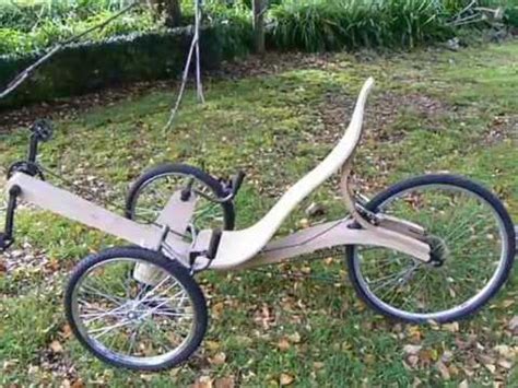 Bike Unusual Wooden Recumbent building of - YouTube