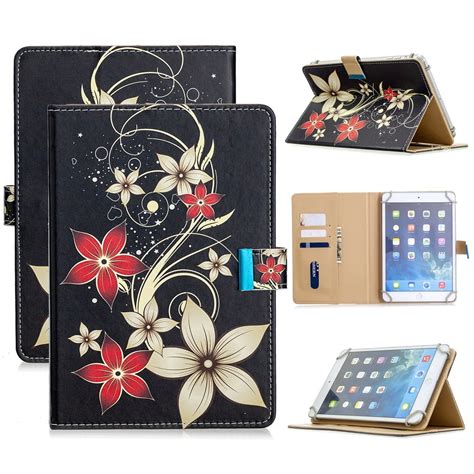 Universal 10 Tablet Case Flip Painted Leather Folio Stand Cover For 10